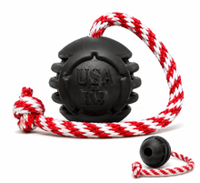 USA-K9 Magnum Stars & Stripes Chew Toy for Dogs – Ultra Durable Rubber, Reward, Tug & Retrieving Toy