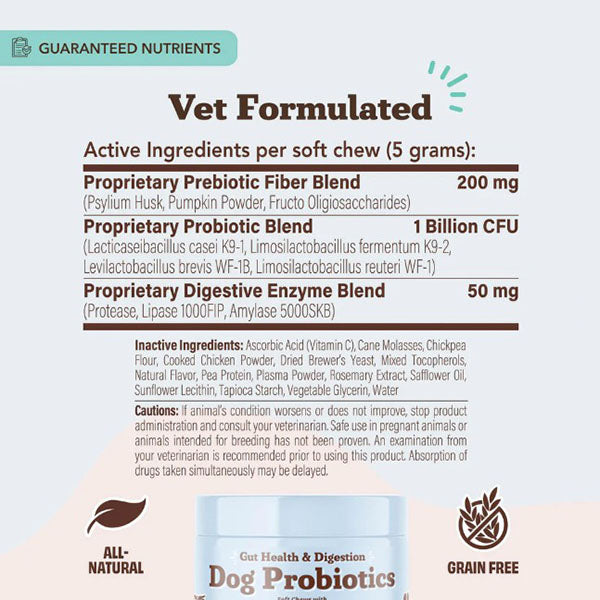 NATURAL DOG COMPANY - Super-Flora Probiotic Supplement