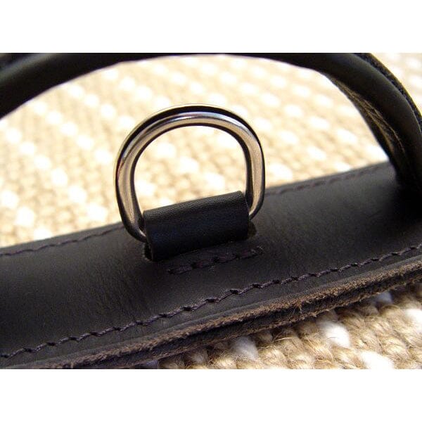 FOR DOG TRAINERS - Extra Durable 2 Ply Leather Dog Collar With Handle in , durable for dogs