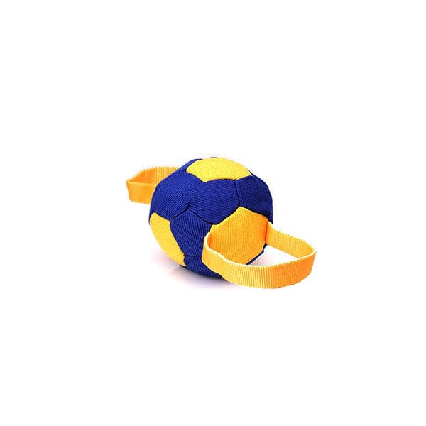 For Dog Trainers - French Linen Ball 6-in With Two Handles in , durable for dogs