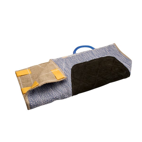 FOR DOG TRAINERS - French Linen Dog Bite Sleeve Cover With Leather Bite Area in , durable Pet Training Aids for dogs