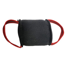FOR DOG TRAINERS - French Linen Mini Turbo with Split Ends and Dual Handles in Black, durable for dogs