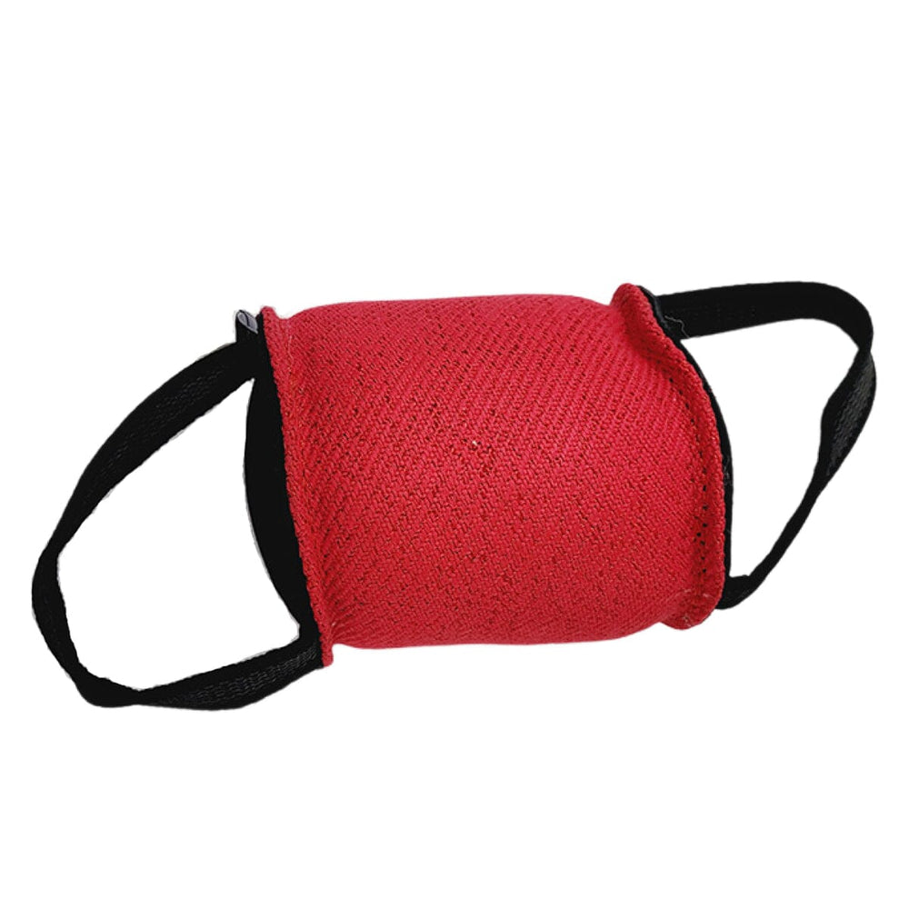 FOR DOG TRAINERS - French Linen Mini Turbo with Split Ends and Dual Handles For Dog Trainers Red 