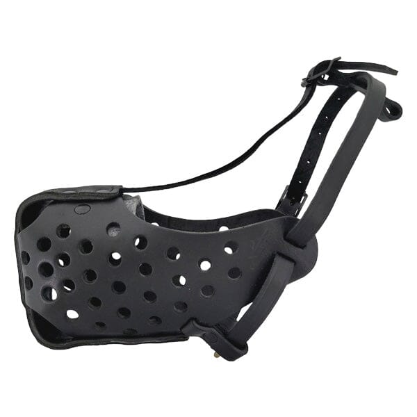 FOR DOG TRAINERS - Handcrafted Style Leather Dog Muzzle in 1 - Malinois/Female German Shepherd, durable for dogs