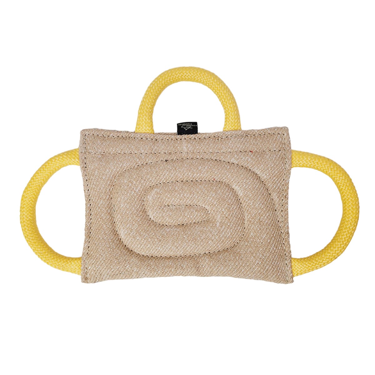 FOR DOG TRAINERS - Jute Puppy Bite Pillow With 3-Handles in , durable for dogs