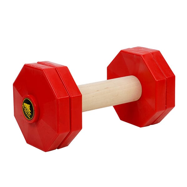 FOR DOG TRAINERS - Wooden Dog Training Dumbbell With Plastic Weight Plates 1000g Pet Training Aids For Dog Trainers Red 