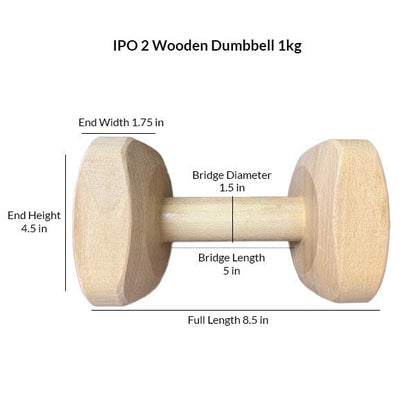 GAPPAY - IPO 2 Wooden Dumbbell 1kg Pet Training Aids Gappay 