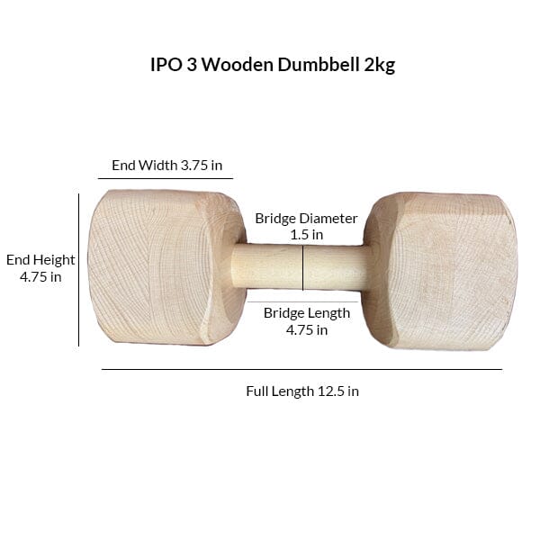 GAPPAY - IPO 3 Wooden Dumbbell 2kg Pet Training Aids Gappay 