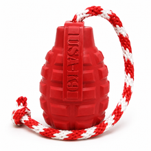SODAPUP - USA-K9 Grenade Durable Rubber Chew Toy & Treat Dispenser - Red