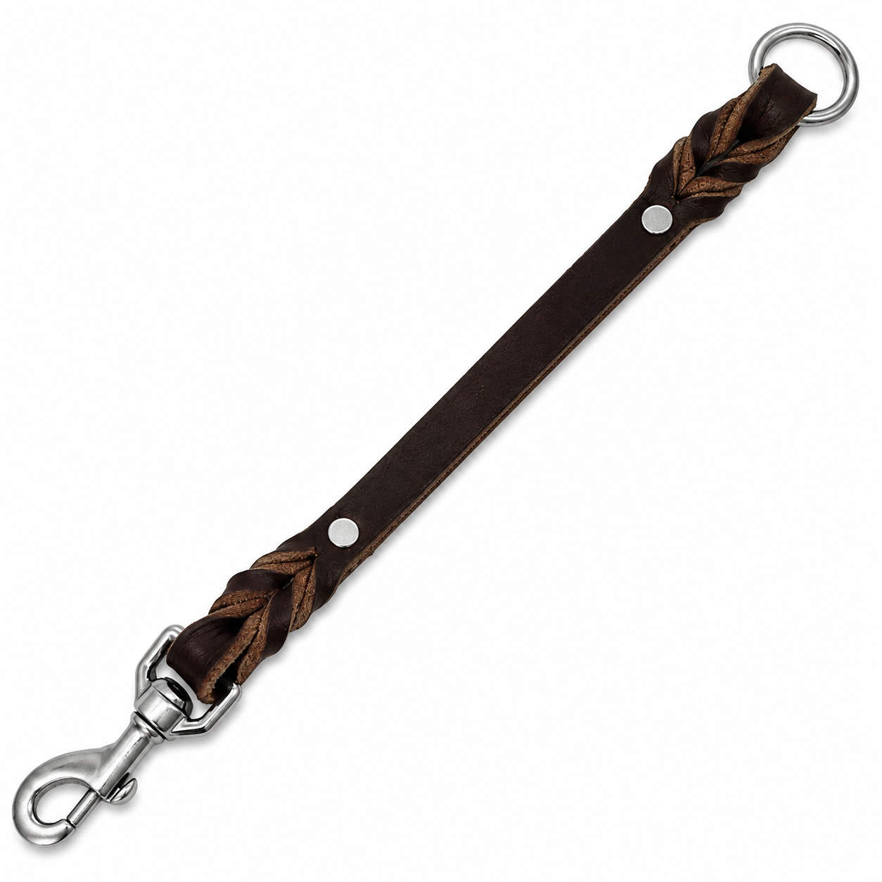 GSS 16" Leather Training Tab with O-Ring & Stainless Steel Clasp