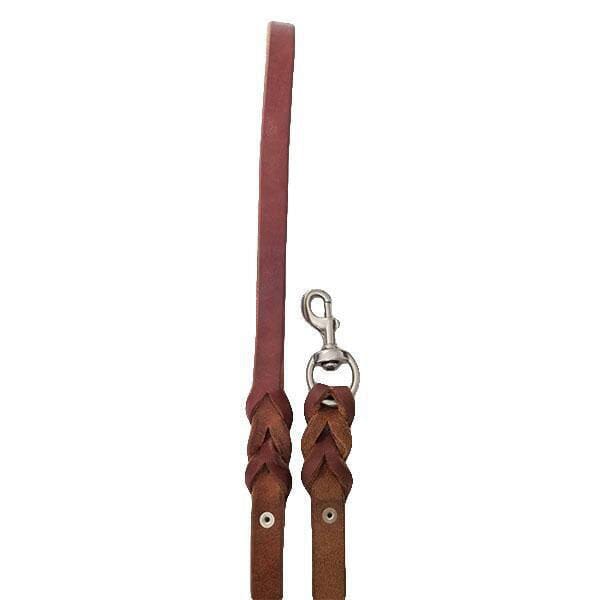 Amish-Made 3/4″ Leather Leash – Durable Harness Leather with Steel