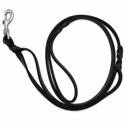 GSS 6ft x 3/4" Heavy-Duty Harness Leather Dog Leash with Dual Handles & Stainless Steel Clasp
