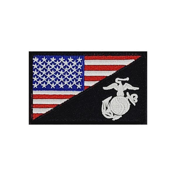 GSS - American Flag Marines Embroidered Tactical Patch With Velcro Animals & Pet Supplies German Shepherd Shop 