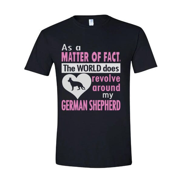 GSS - As A Matter Of Fact T-Shirts Shirts & Tops German Shepherd Shop Gildan Men's Crewneck Black S