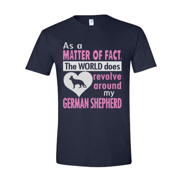 GSS - As A Matter Of Fact T-Shirts Shirts & Tops German Shepherd Shop Gildan Men's Crewneck Navy S