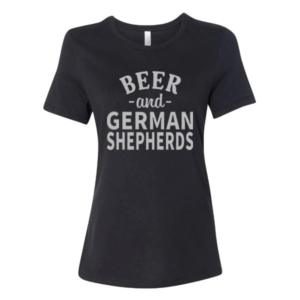 GSS - Beer and German Shepherds T-Shirts in Bella Canvas Women's Crewneck, durable for dogs