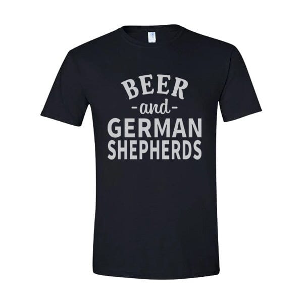 GSS - Beer and German Shepherds T-Shirts in Gildan Men's Crewneck, durable for dogs