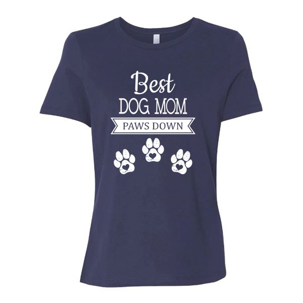 GSS - Best Dog Mom T-Shirts Shirts & Tops German Shepherd Shop Bella Canvas Women's Crewneck Navy S