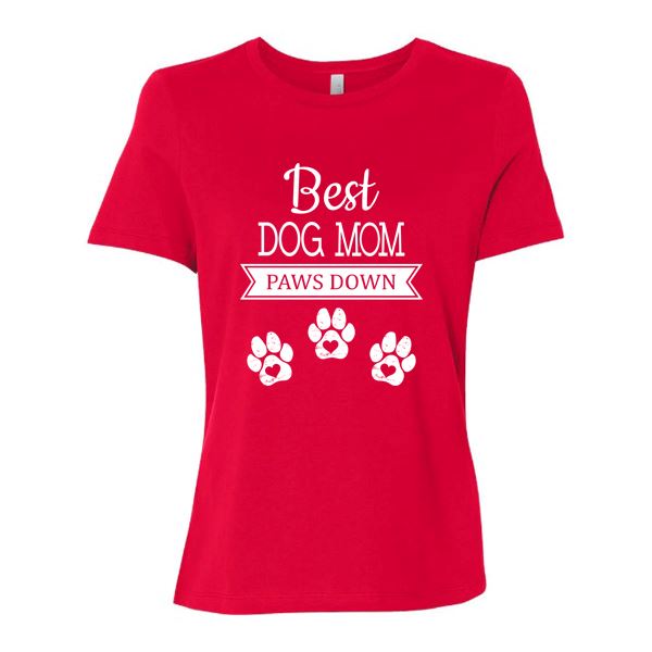 GSS - Best Dog Mom T-Shirts Shirts & Tops German Shepherd Shop Bella Canvas Women's Crewneck Red S