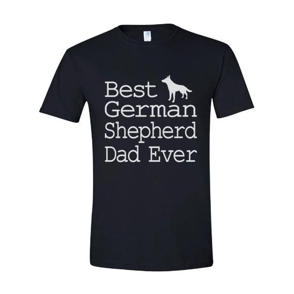 GSS - Best German Shepherd Dad Ever T-Shirts German Shepherd Shop Gildan Men's Crewneck Black S