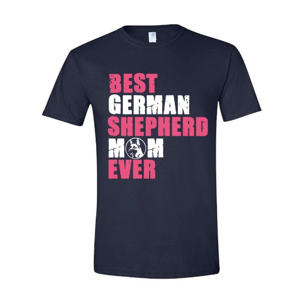 GSS - Best German Shepherd Mom Pink T-Shirts German Shepherd Shop Gildan Men's Crewneck Navy S