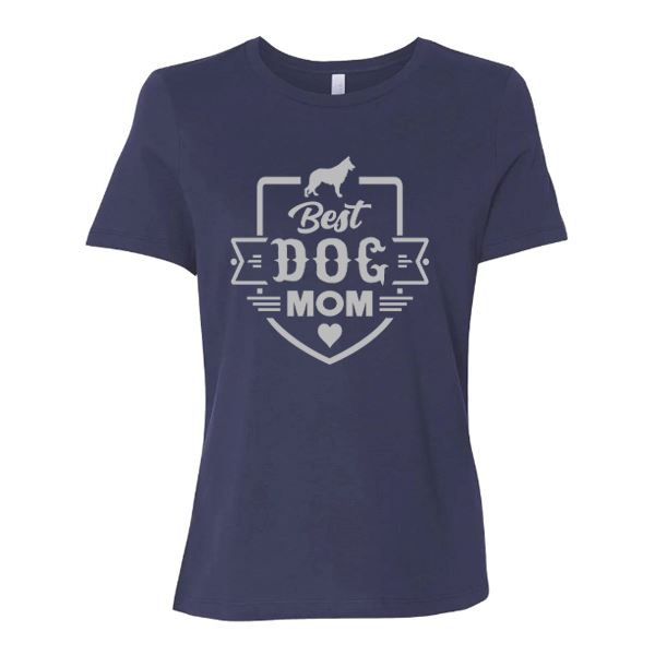 GSS - Best German Shepherd Mom T-Shirts German Shepherd Shop Bella Canvas Women's Crewneck Navy S