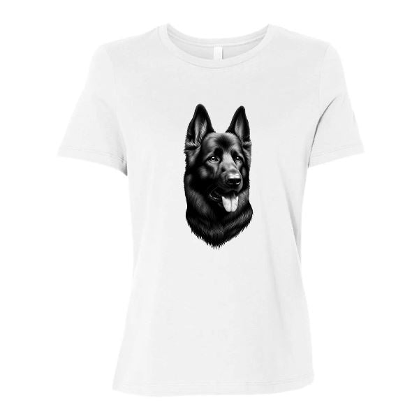 GSS - Black German Shepherd Protector T-Shirts German Shepherd Shop Bella Canvas Women's Crewneck White S