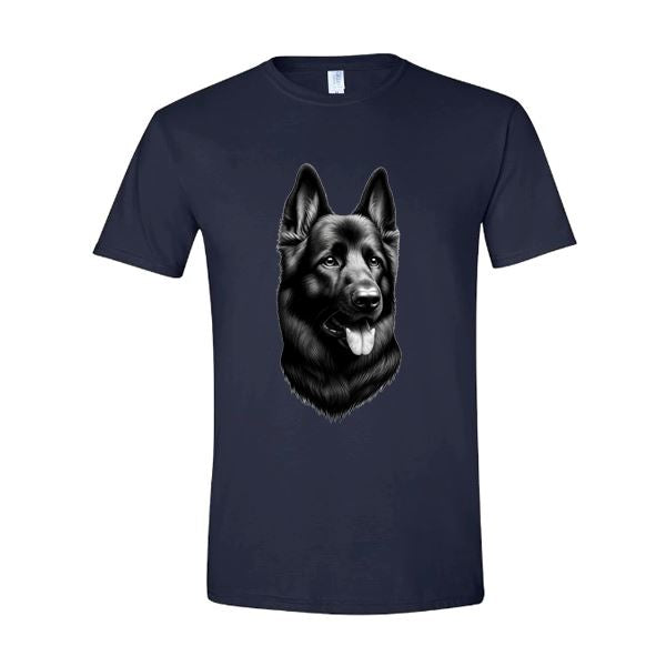 GSS - Black German Shepherd Protector T-Shirts German Shepherd Shop Gildan Men's Crewneck Navy S