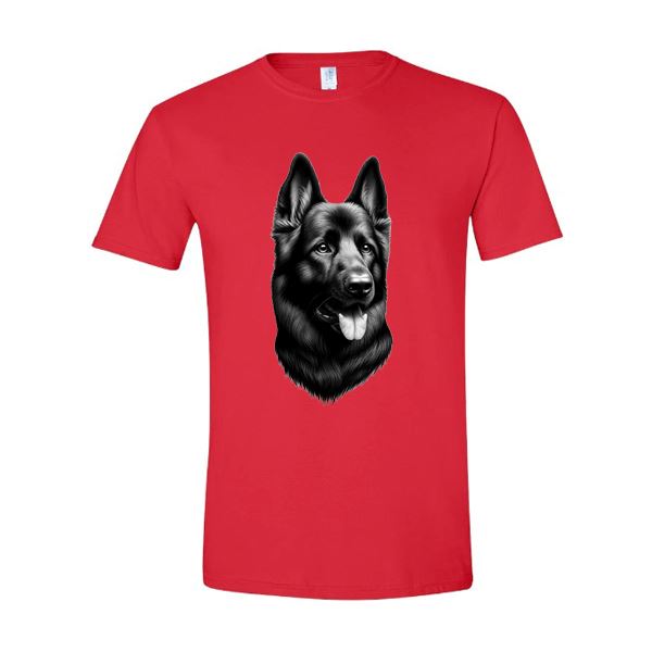 GSS - Black German Shepherd Protector T-Shirts German Shepherd Shop Gildan Men's Crewneck Red S