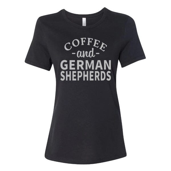 GSS - Coffee and German Shepherds T-Shirts German Shepherd Shop Bella-Canvas Women's Crew Neck Black S