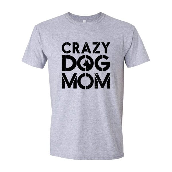 GSS - Crazy Dog Mom T-Shirts German Shepherd Shop Gildan Men's Crewneck Heather Gray S