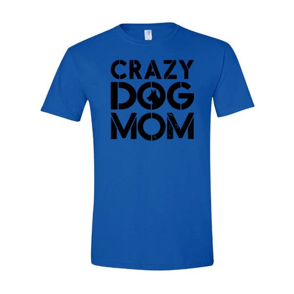 GSS - Crazy Dog Mom T-Shirts German Shepherd Shop Gildan Men's Crewneck Royal Blue S