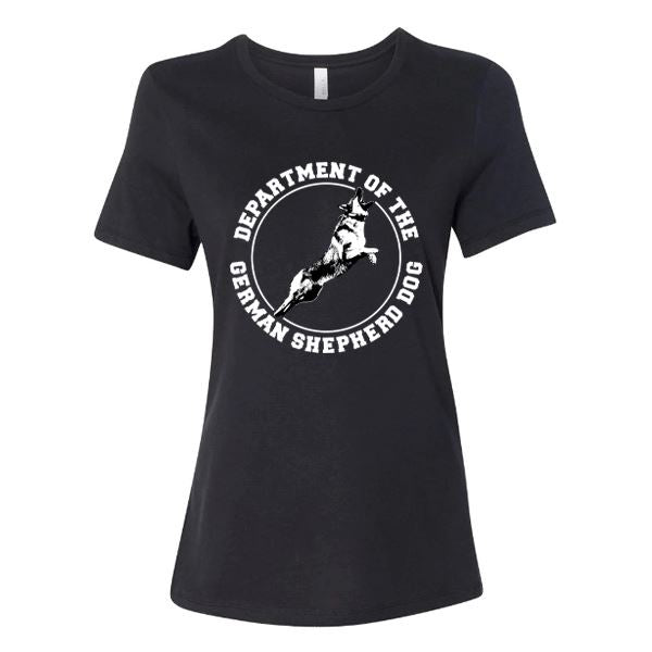 GSS - Department Of The German Shepherd T-Shirts Shirts & Tops German Shepherd Shop Bella Canvas Women's Crewneck Black S