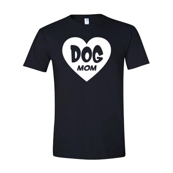 GSS - Dog Mom Heart T-Shirts German Shepherd Shop Gildan Men's Crewneck Black S