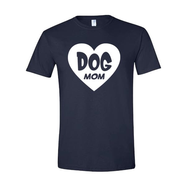 GSS - Dog Mom Heart T-Shirts German Shepherd Shop Gildan Men's Crewneck Navy S