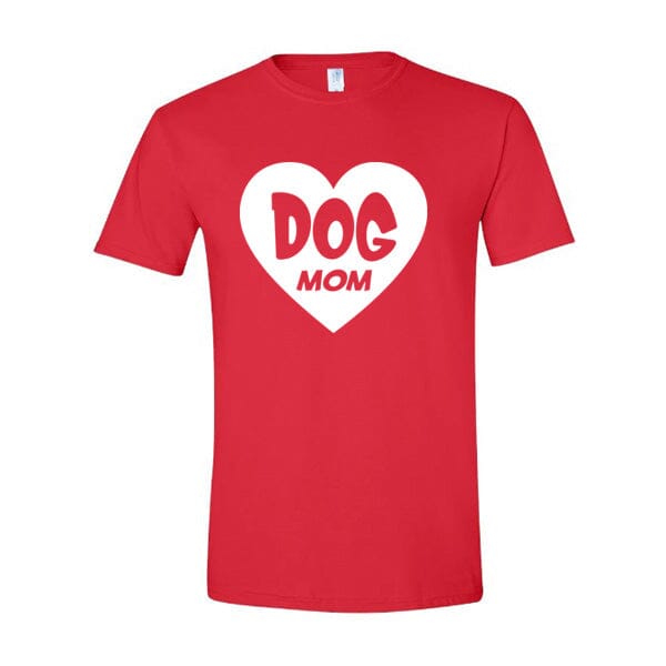 GSS - Dog Mom Heart T-Shirts German Shepherd Shop Gildan Men's Crewneck Red S