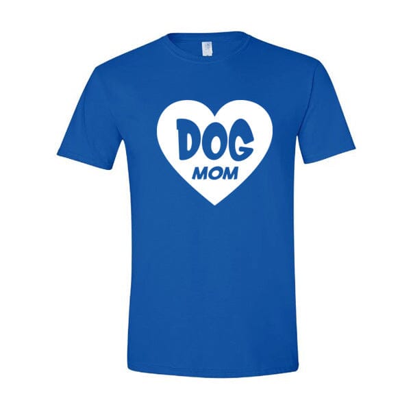 GSS - Dog Mom Heart T-Shirts German Shepherd Shop Gildan Men's Crewneck Royal Blue S