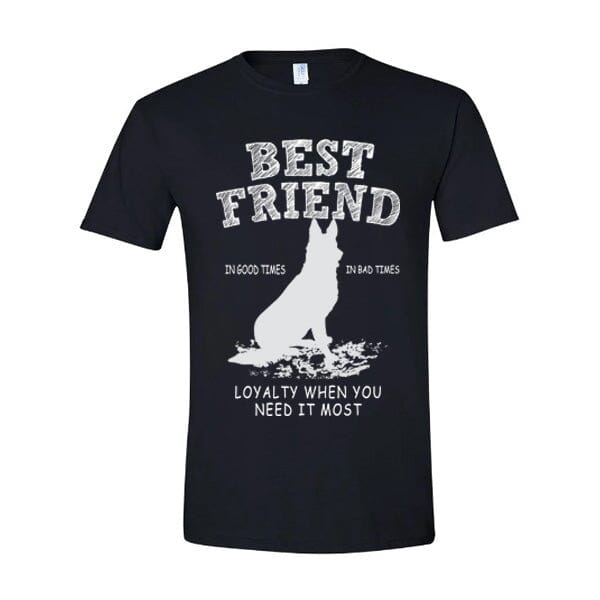 GSS - German Shepherd Best Friend T-Shirts German Shepherd Shop Gildan Men's Crewneck Black S