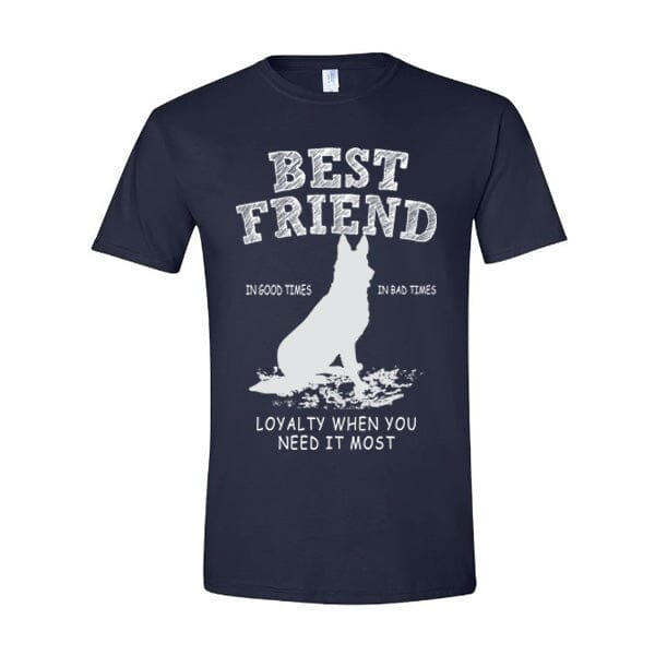 GSS - German Shepherd Best Friend T-Shirts German Shepherd Shop Gildan Men's Crewneck Navy S