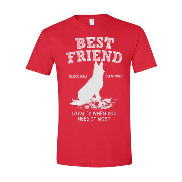 GSS - German Shepherd Best Friend T-Shirts German Shepherd Shop Gildan Men's Crewneck Red S