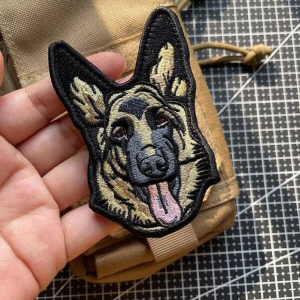 GSS - German Shepherd Embroidered Tactical Patch With Velcro 2.25" x 3.5" in , durable for dogs