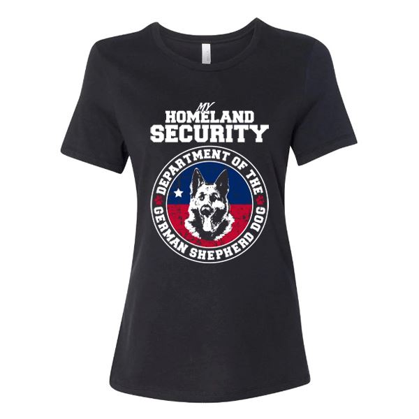 GSS - German Shepherd Homeland Security T-Shirts German Shepherd Shop Bella Canvas Women's Crewneck Black S