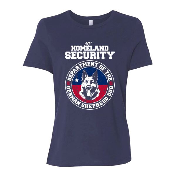 GSS - German Shepherd Homeland Security T-Shirts German Shepherd Shop Bella Canvas Women's Crewneck Navy S