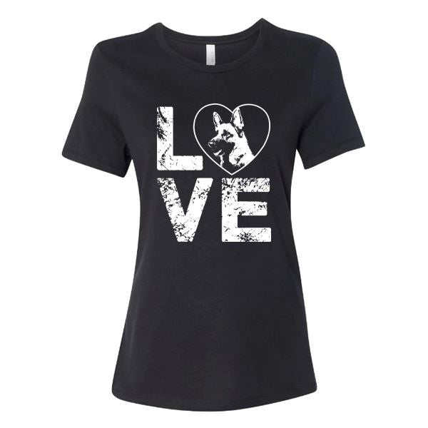 GSS - German Shepherd Love T-Shirts German Shepherd Shop Bella Canvas Women's Crewneck Black S