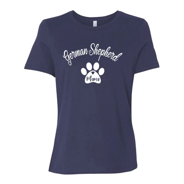 GSS - German Shepherd Mama T-Shirts German Shepherd Shop Bella Canvas Women's Crewneck Navy S