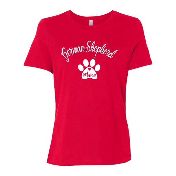 GSS - German Shepherd Mama T-Shirts German Shepherd Shop Bella Canvas Women's Crewneck Red S