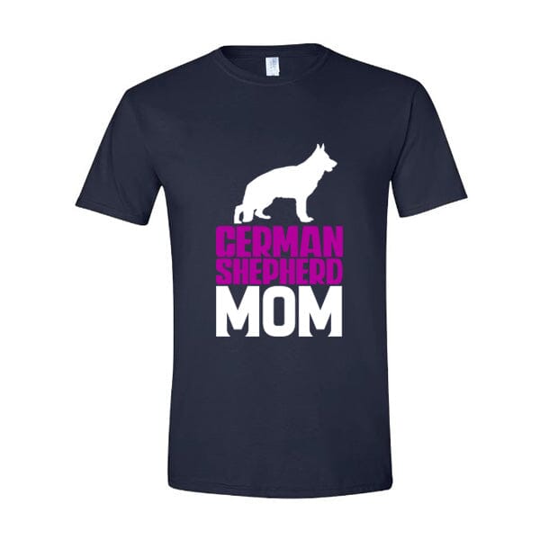 GSS - German Shepherd Mom Purple T-Shirts German Shepherd Shop Gildan Men's Crewneck Navy S