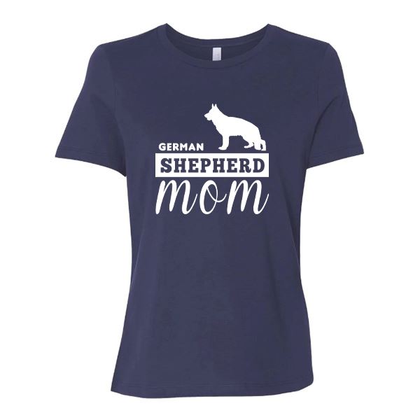 GSS - German Shepherd Mom T-Shirts German Shepherd Shop Bella Canvas Women's Crewneck Navy S