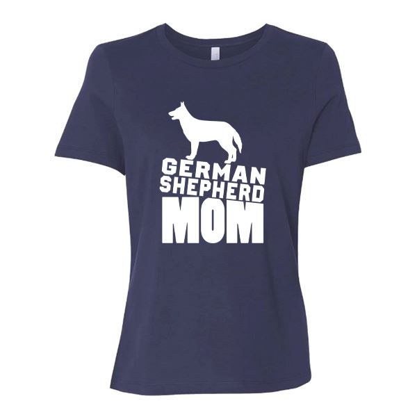 GSS - German Shepherd Mom T-Shirts German Shepherd Shop Bella Canvas Women's Crewneck Navy S