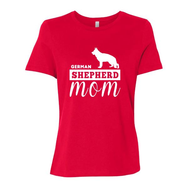 GSS - German Shepherd Mom T-Shirts German Shepherd Shop Bella Canvas Women's Crewneck Red S